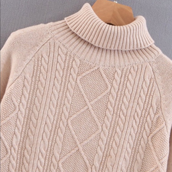 🆕Soft &Classy high neck long sleeve sweater dress - Picture 3 of 7